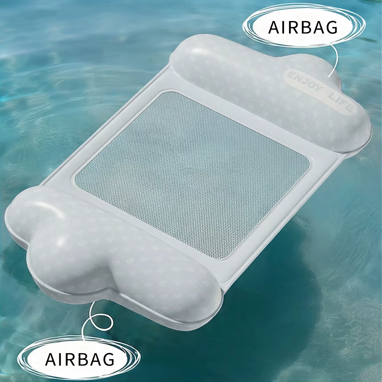 1PC Transat gonflable pour piscine avec siège en maille
