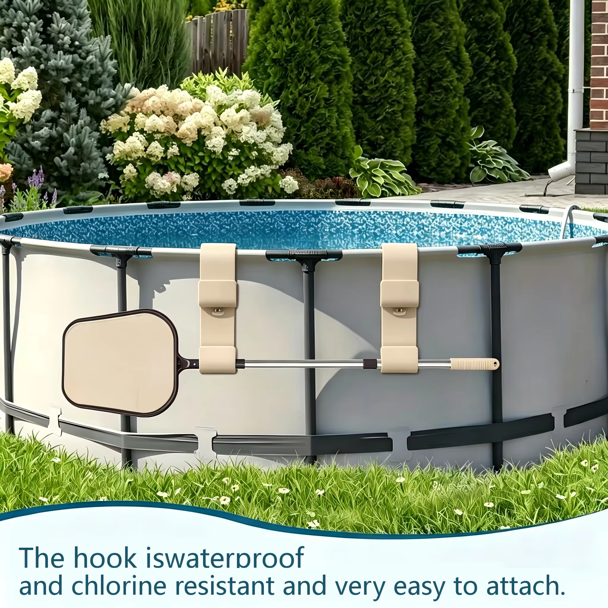 Support de poteau de piscine réglable