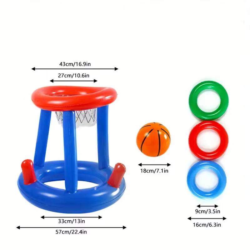 Jeu de lancer de cerceaux de basket-ball gonflables