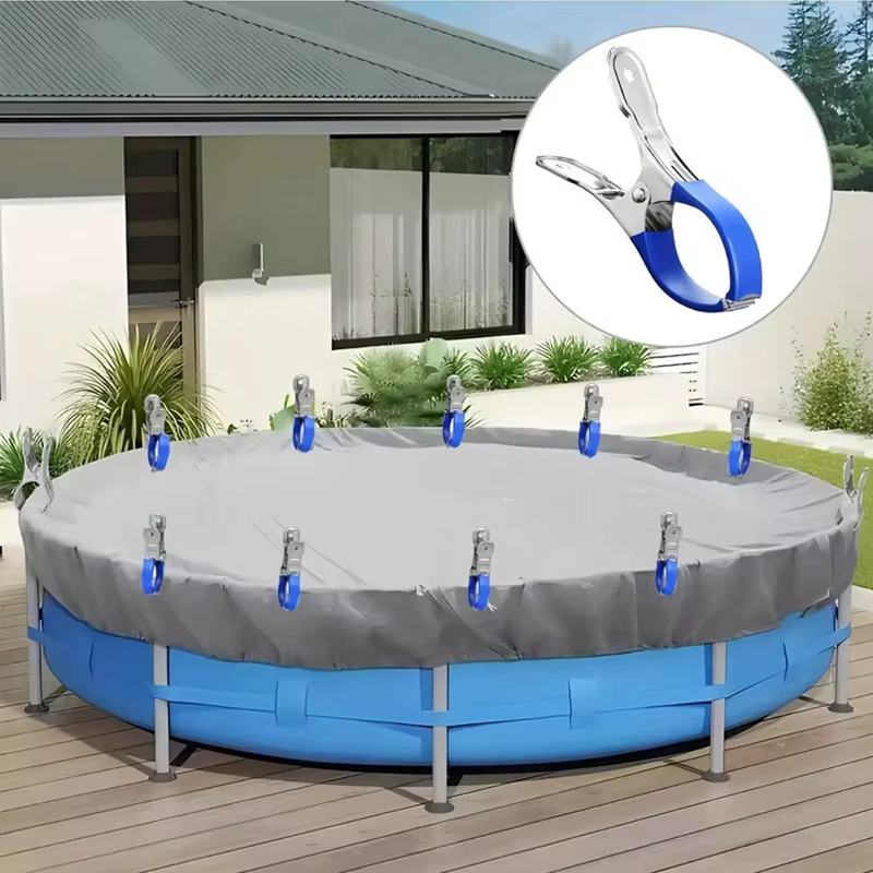 Clips de couverture de piscine durables en acier inoxydable