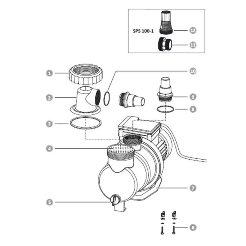 Adaptateur raccordement pompe 32/38mm