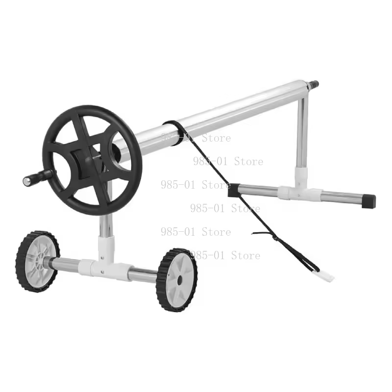 Enrouleur manuel en aluminium pour couverture de piscine