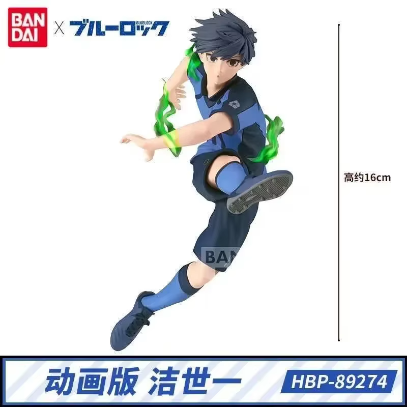 Original Bandai bleu serrure Bachira Meguru Isagi Yoichi Anime figurines Collection ornements Figure jouets cadeau d'anniversaire 16 cm
