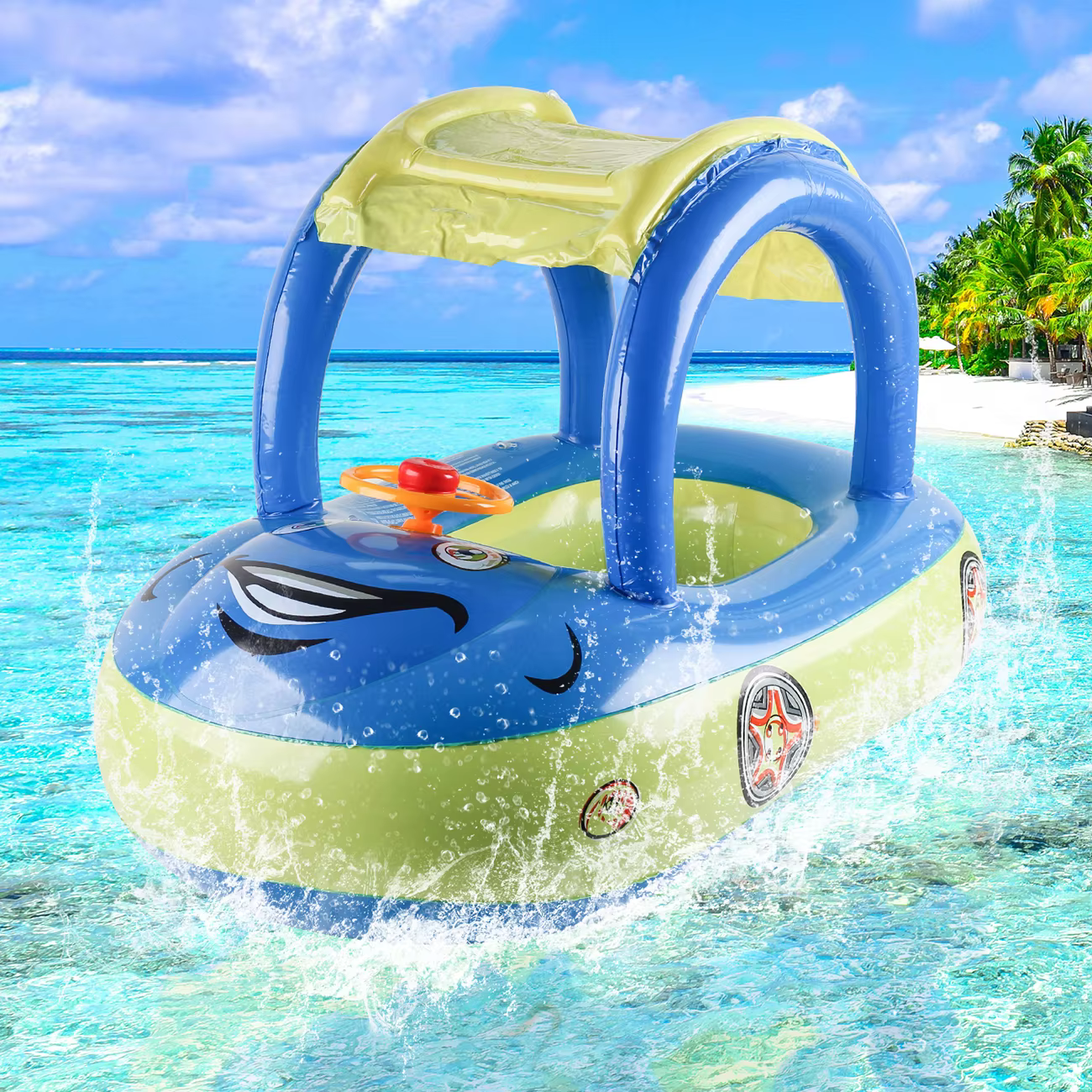 Flotteurs de piscine en forme de voiture pour tout-petits