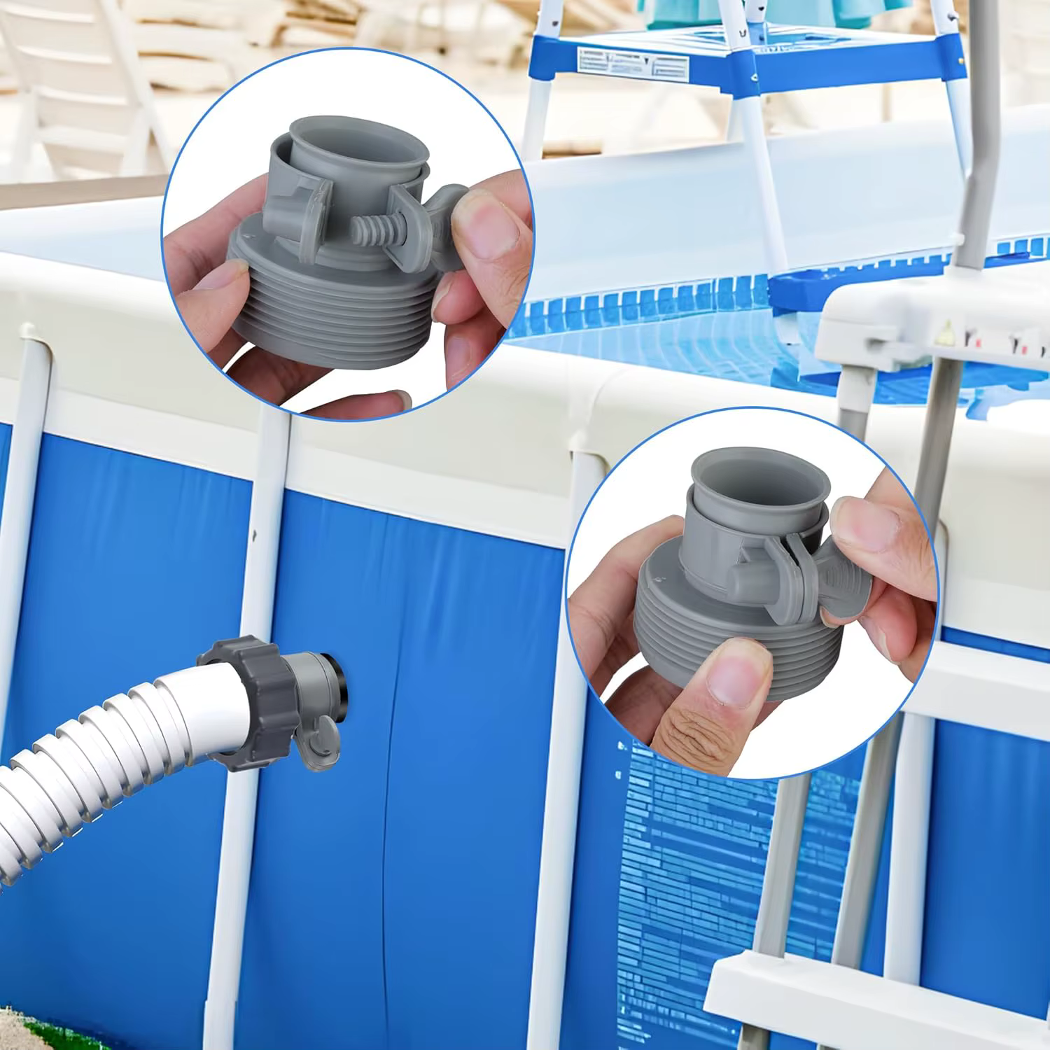 Adaptateur de tuyau de piscine pour pompe à sable