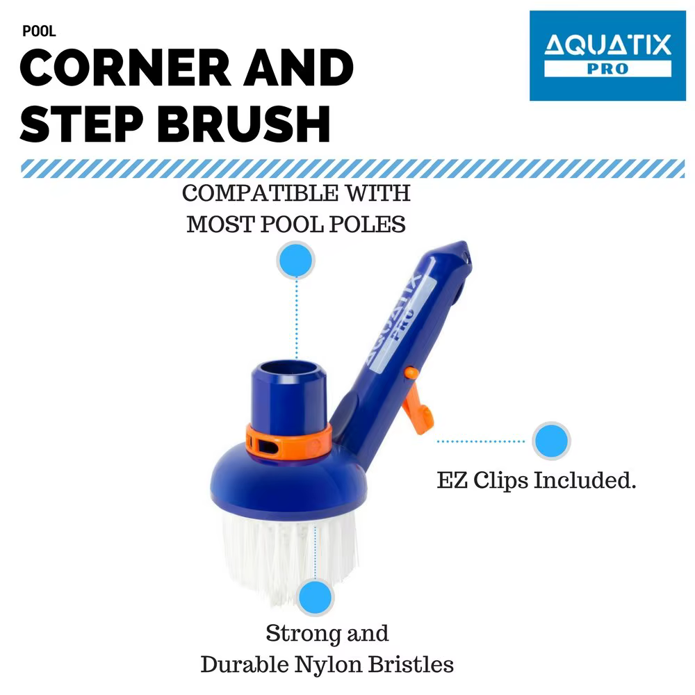 Brosse d'aspiration pour piscine avec poils en nylon pour le nettoyage des sols et des surfaces