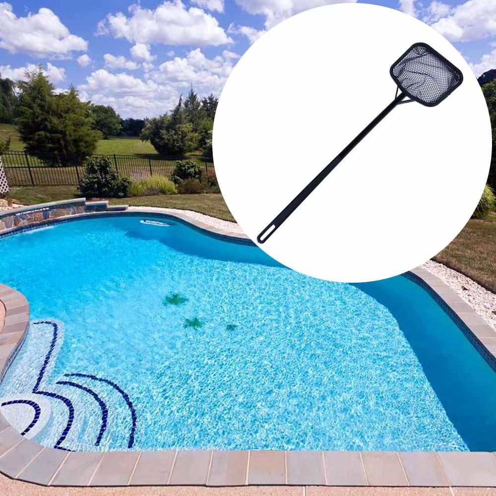 Accessoires de nettoyage de piscine : Épuisette à feuilles professionnelle en maille