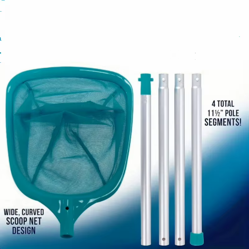 Épuisette à feuilles en métal pour piscine - Râteau durable pour les débris fins dans les piscines enterrées/hors sol