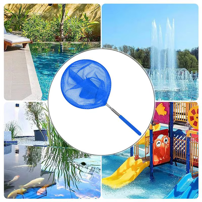 Filet d'écumoire de piscine télescopique