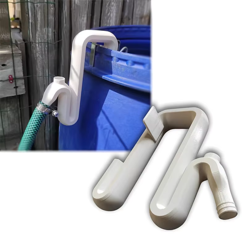 Tuyau de siphon auto-amorçant sans perçage pour transfert et évacuation d'eau de pluie