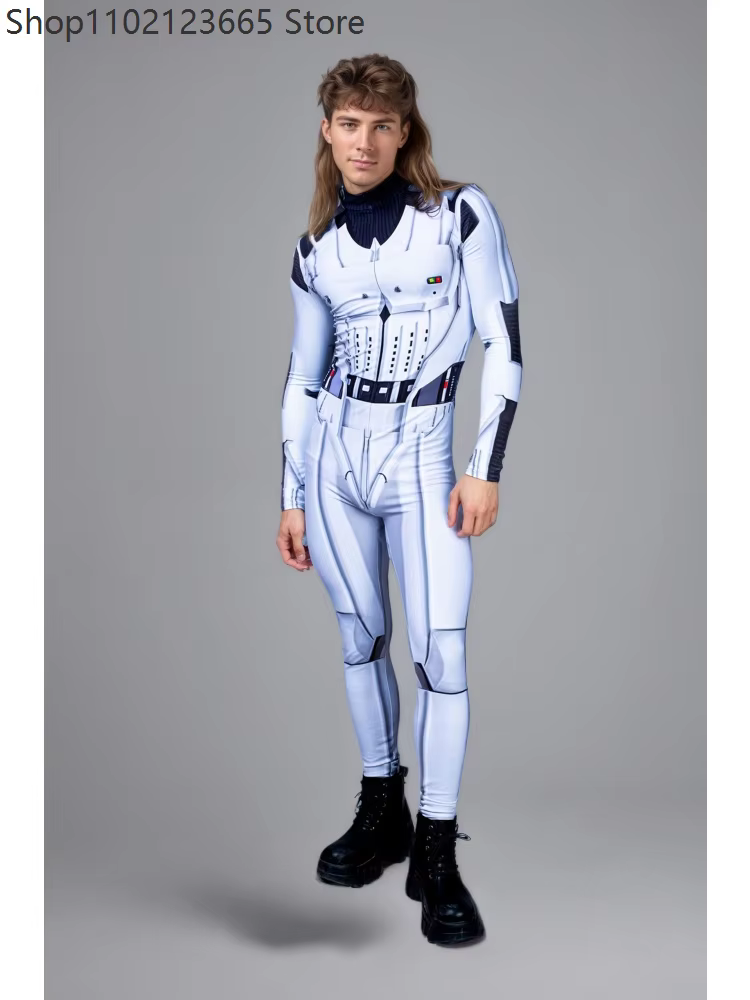 Cyber pour femmes ​ ​ Combinaison Robotique Futuriste Armure Cosplay Couple Soldat Spatial Costume de Scène Performance Fête Moulante 2026