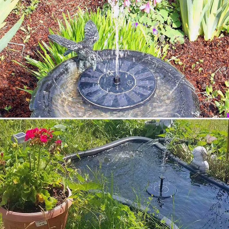 Fontaine solaire pour piscine extérieure