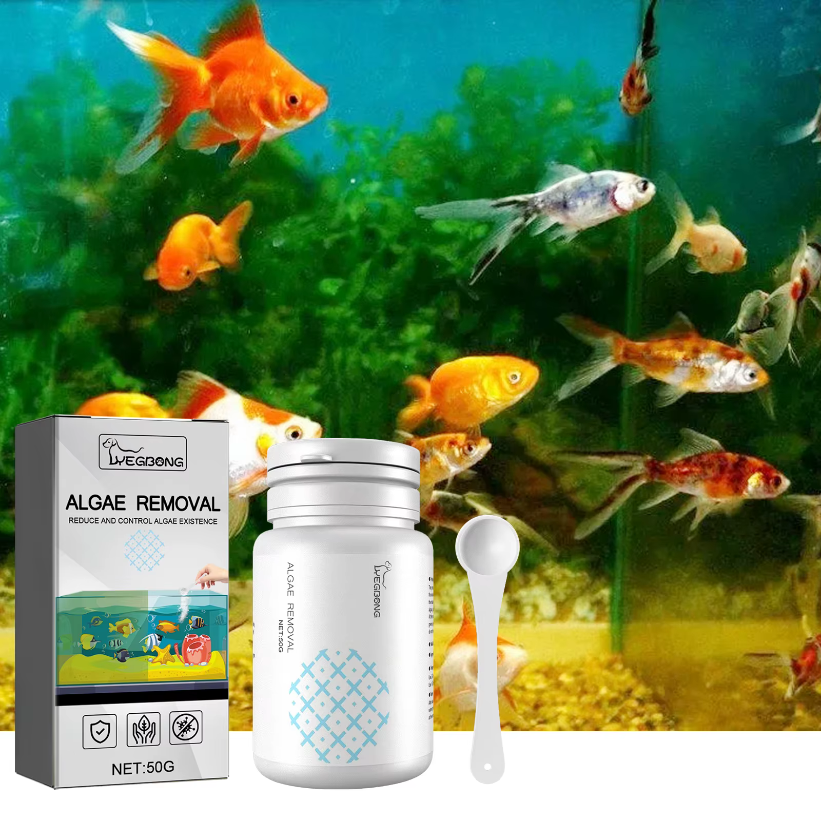L'élimination des algues enlevant rapidement le fumier du poisson