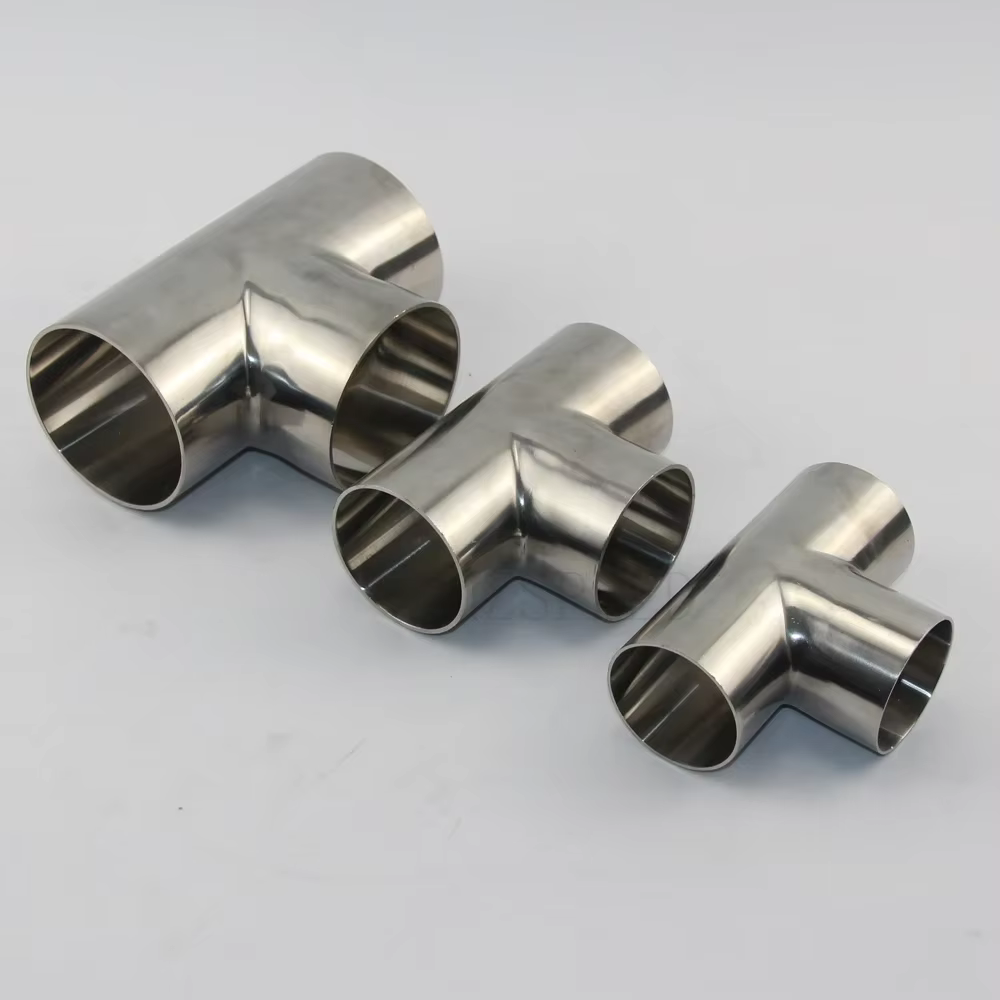 Té en acier inoxydable 304 OD 19 mm-102 mm Acier inoxydable 1