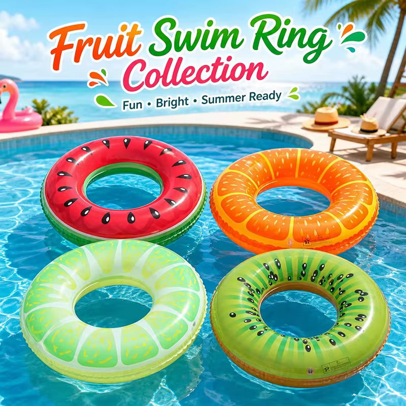1PC Bouée gonflable pour piscine en forme de fruits (Pastèque