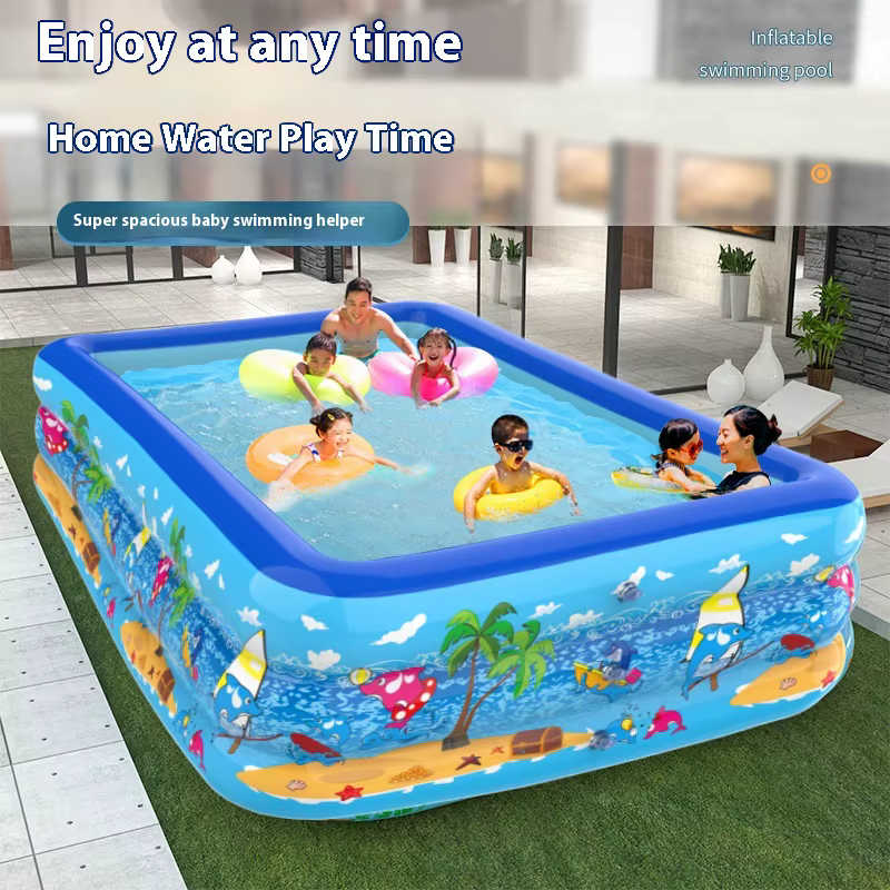 Piscine rectangulaire gonflable de 120 cm pour l'extérieur