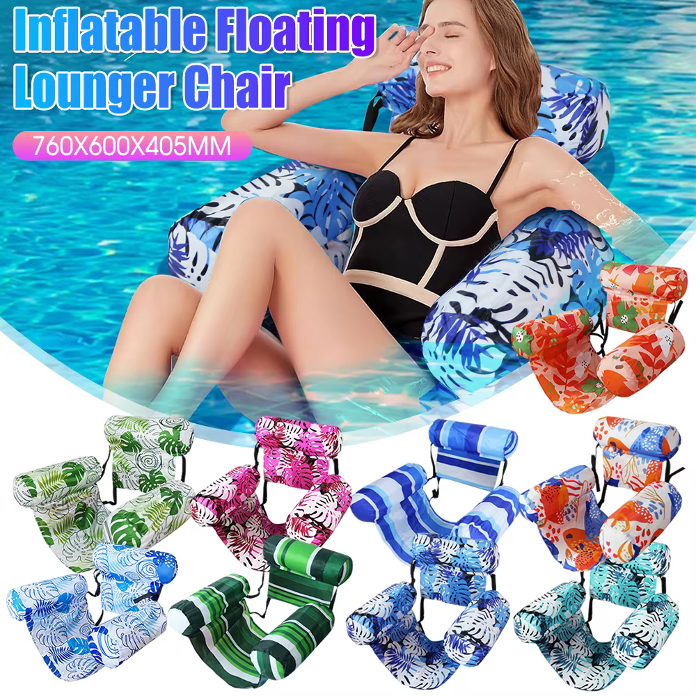 Chaise longue flottante gonflable pour piscine