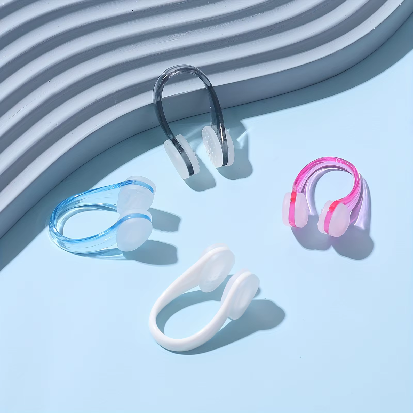 2 pinces de nez de natation professionnelles, anti-étouffement, confortables, imperméables et antidérapantes pour l'entraînement de natation