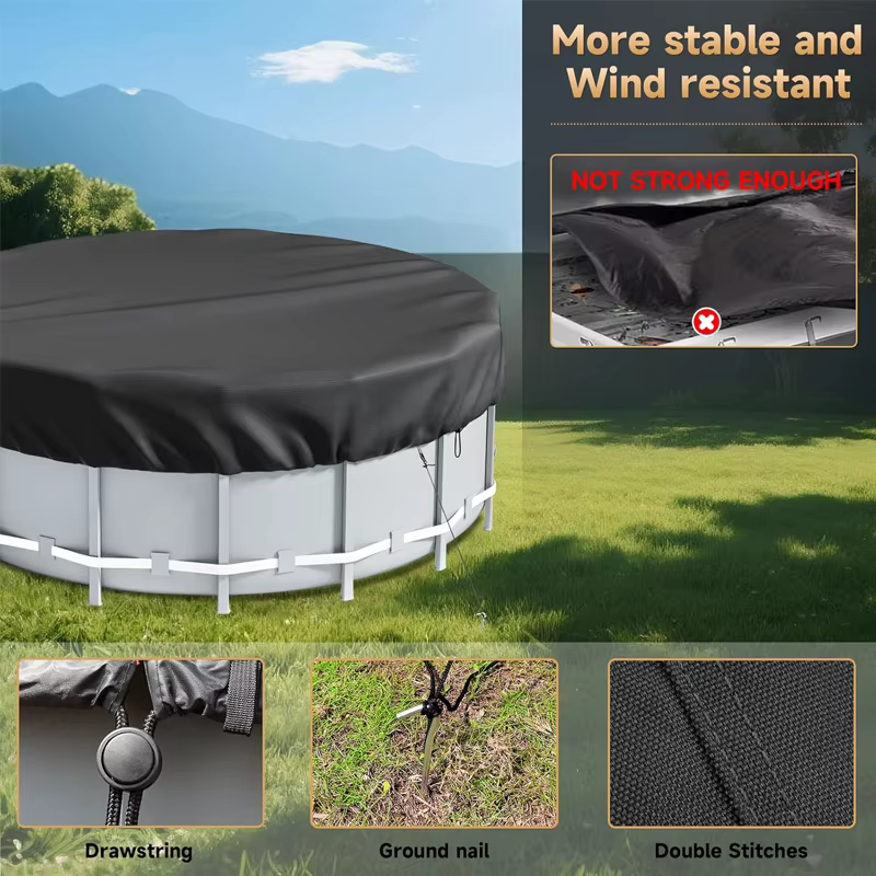 12/10/8/6FT couvertures solaires de piscine rondes pour piscines hors sol réservoir de Stock