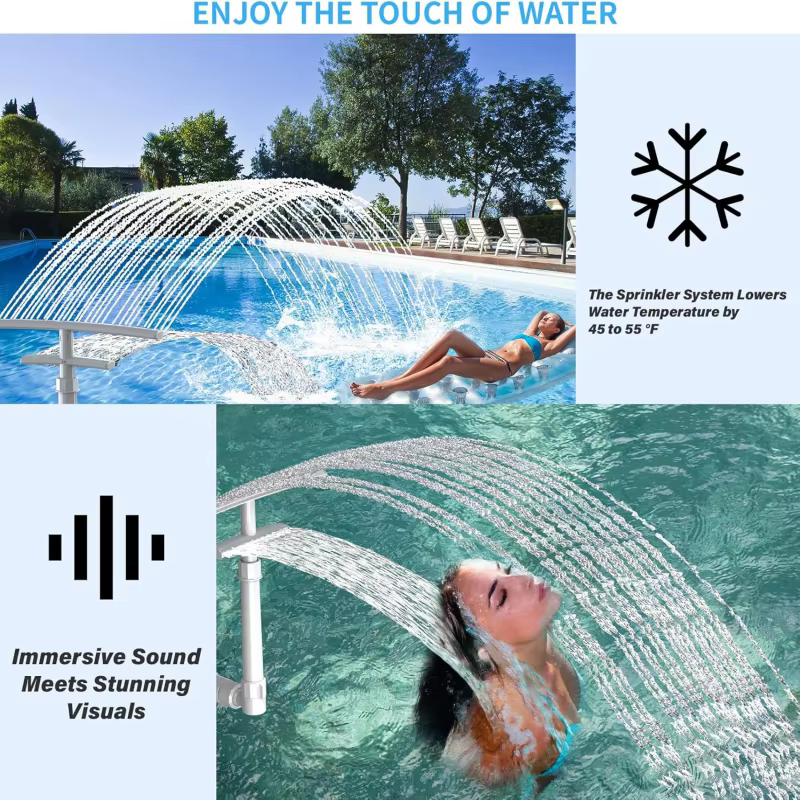 Fontaine de piscine de Style cascade Double couche 2 en 1