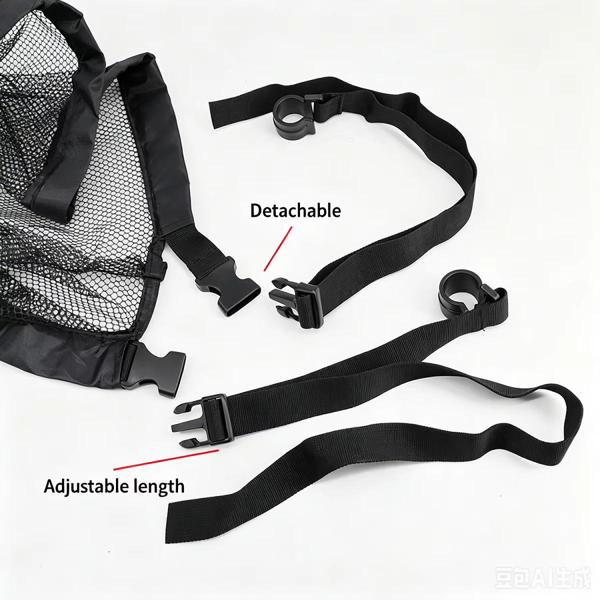 Sac de rangement en filet pour piscine extérieure