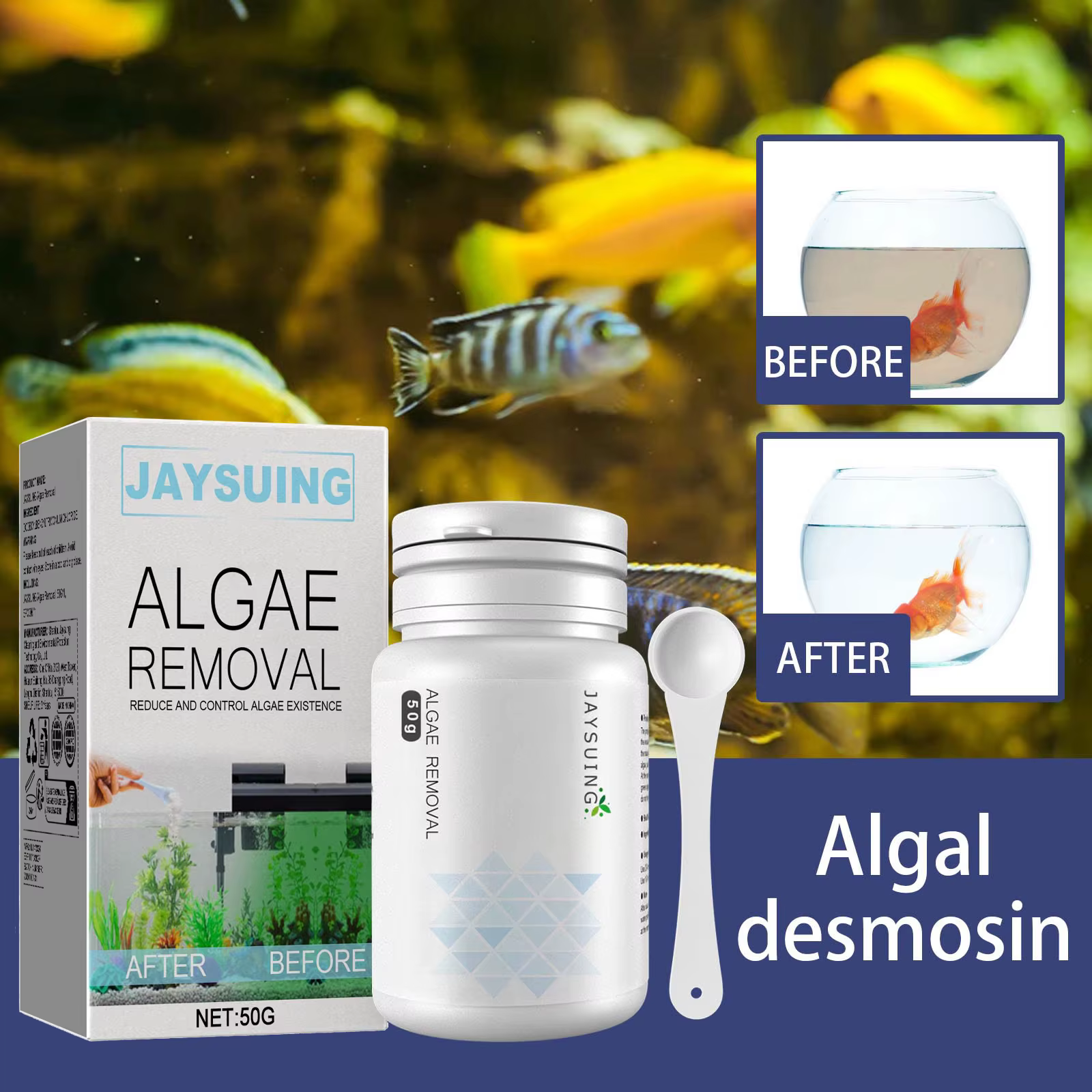 Dissolvant d'algues et de mousse