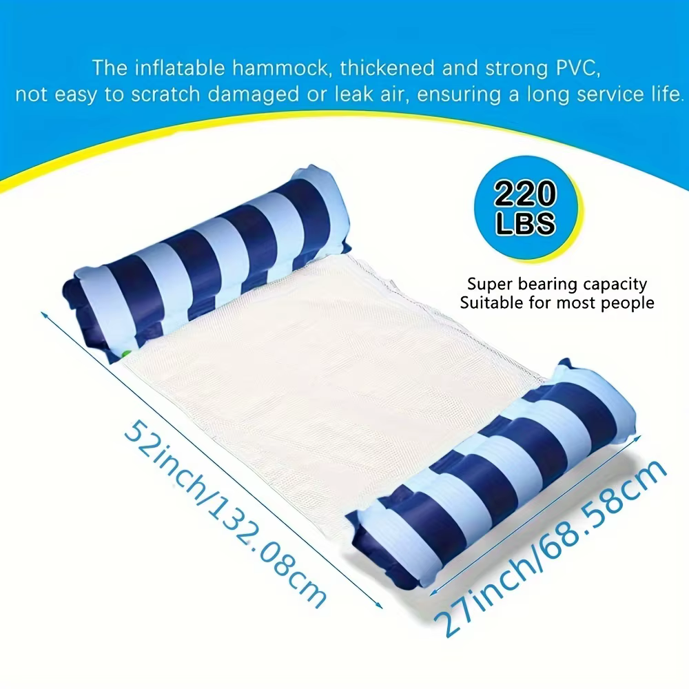 Chaise longue gonflable polyvalente pour hamac d'eau