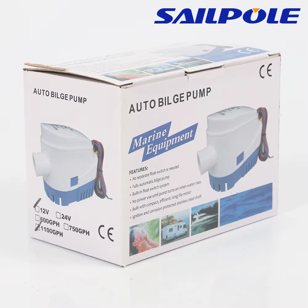 Sailpole 600/750/1100GPH pompe de cale 12V 24V DC