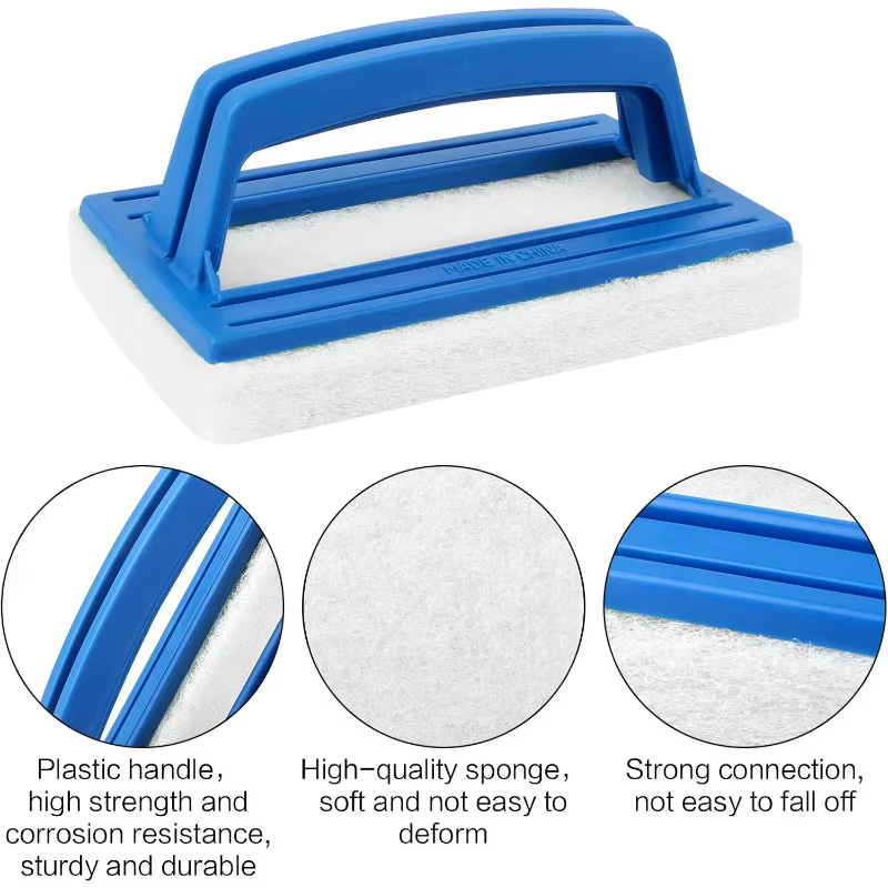 Brosse éponge de nettoyage pour murs de piscine