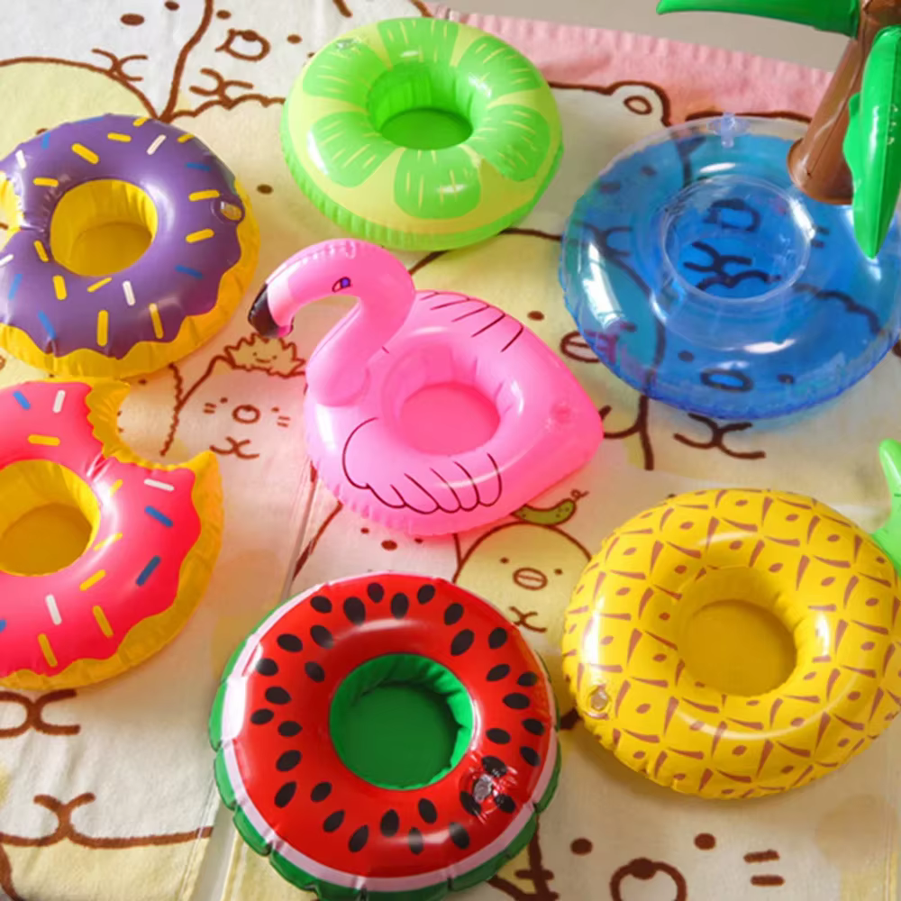 1-10 pièces flotteurs de boissons de piscine porte-boissons gonflable