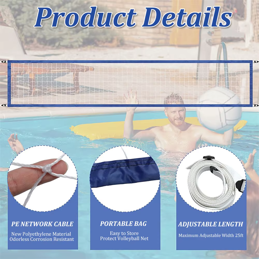 Filet de volley-ball pliable de remplacement