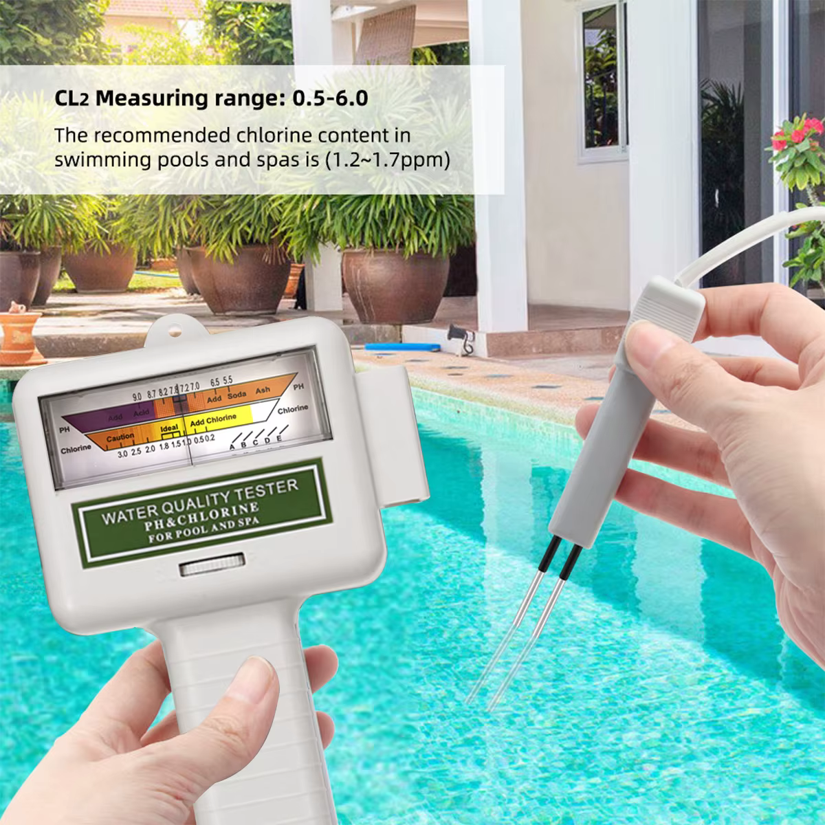 Testeur de pH portable pour piscine