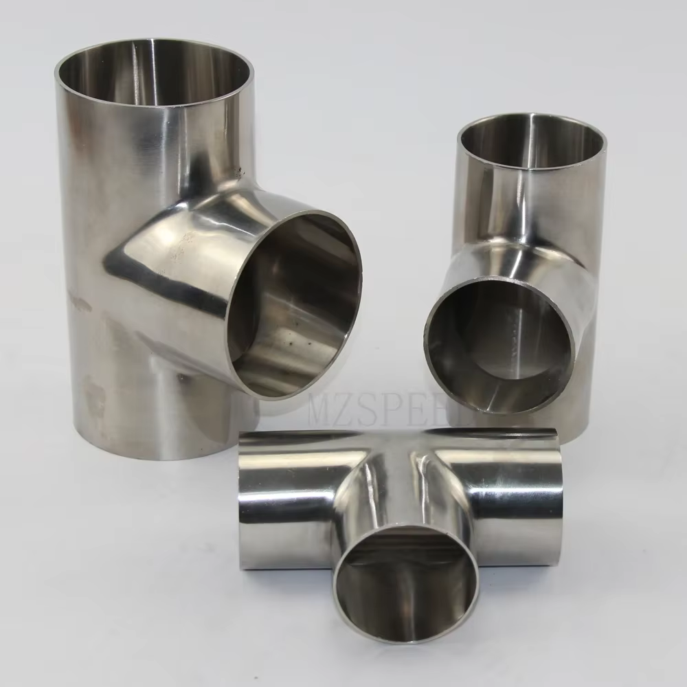Té en acier inoxydable 304 OD 19 mm-102 mm Acier inoxydable 1