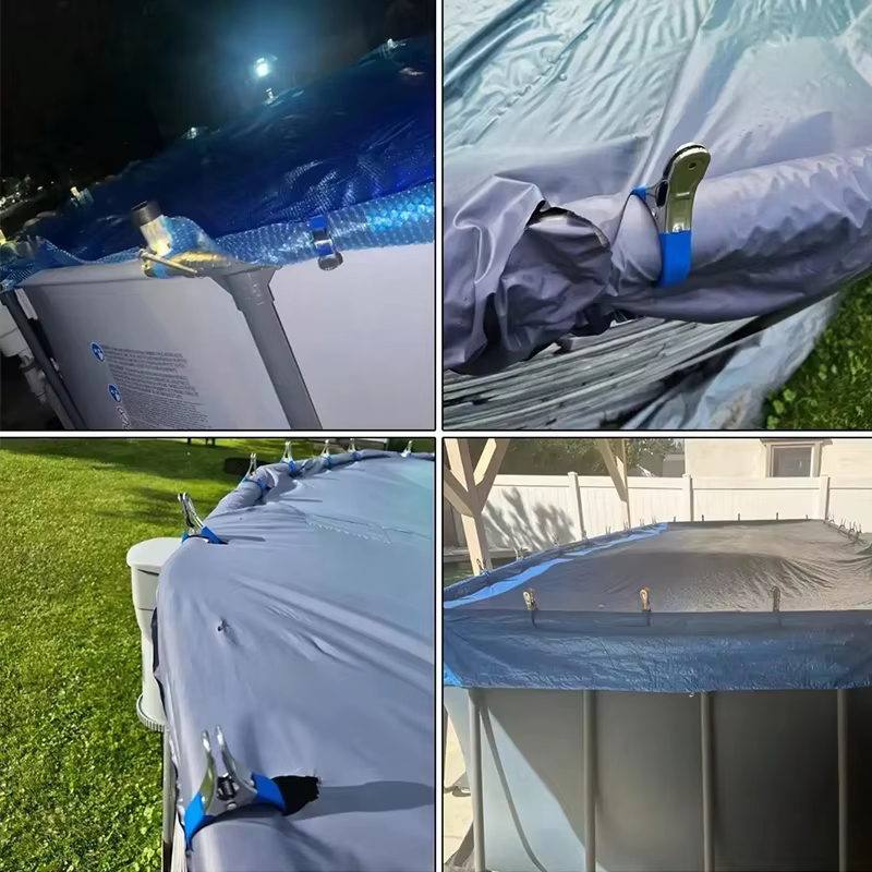 Lot de 6 pinces multifonctionnelles coupe-vent pour couverture de piscine