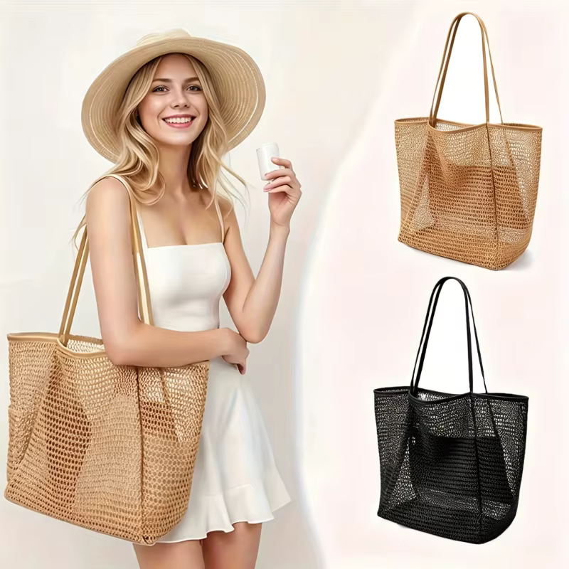 Sac de plage en maille pour femmes
