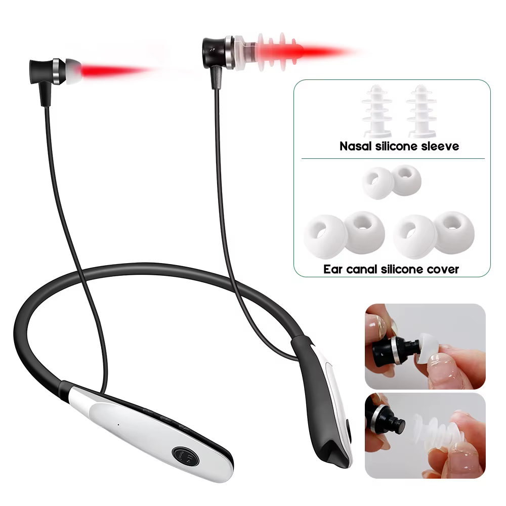 Thérapie au Laser pour acouphènes et oreilles, Irradiation LLLT, otite moyenne, surdité, physiothérapie au Laser, bouchon d'oreille, traitement de la rhinite du nez et de la sinusite