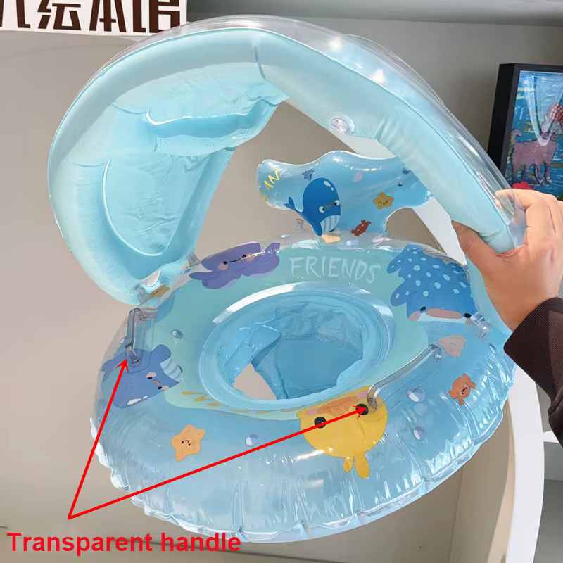 1 pièce gonflable Bouée de piscine avec pare-soleil détachable