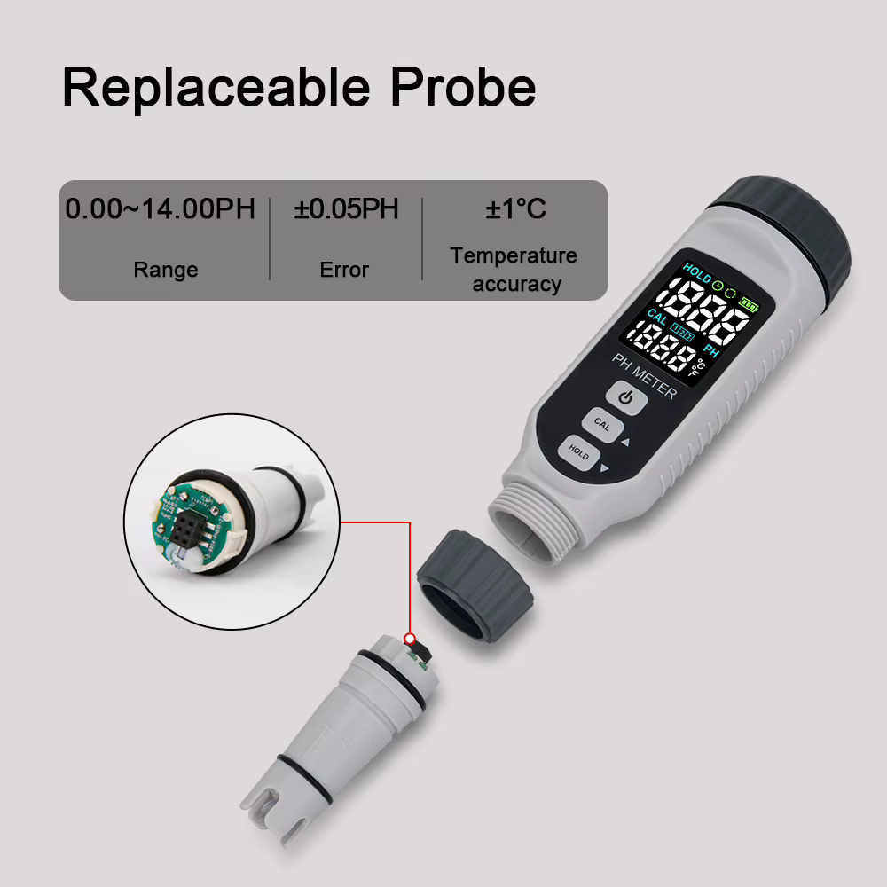 PH mètre stylo Type moniteur de qualité de l'eau acidomètre pour Aquarium piscine testeur d'acidité compteur d'acido acidimètre Rechargeable