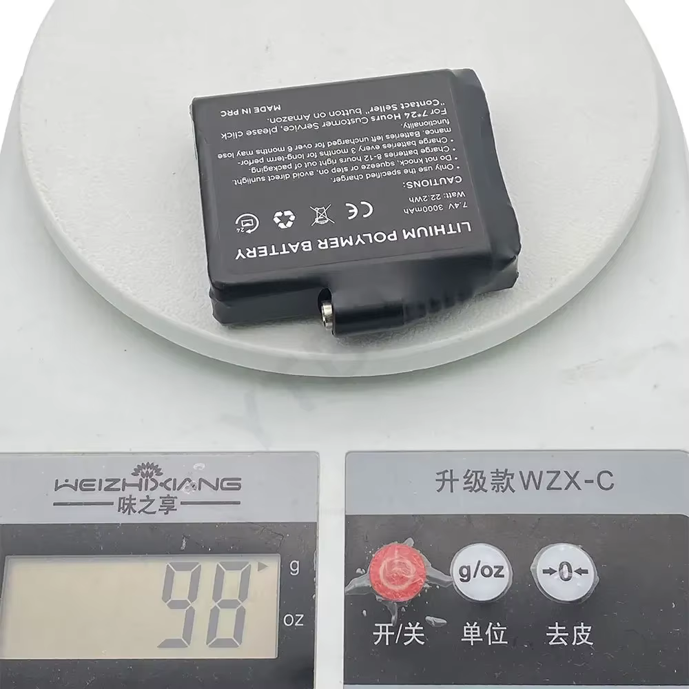 1-6 pièces gants chauffants batterie 7.4V 3000mah batterie au Lithium polymère pour gilet chauffant, chaussettes, batterie de chaleur antigel d'hiver
