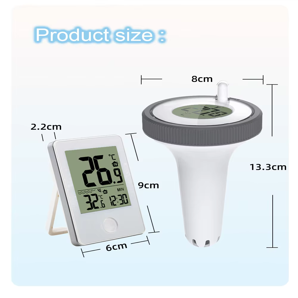 Thermomètre numérique de piscine flottant