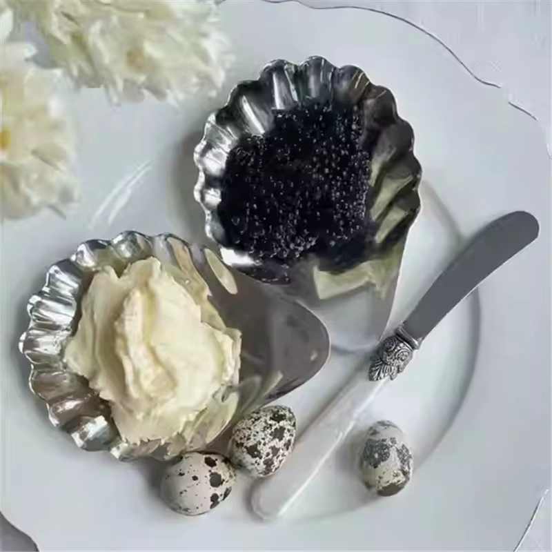 Assiette en acier inoxydable 304, plat en forme de coquille, plat en métal pour fromage, Dessert, rangement de bijoux, plateau en métal, boîte à savon, décoration de Table