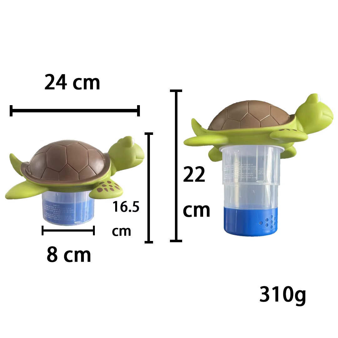 Distributeur de chlore tortue de dessin animé