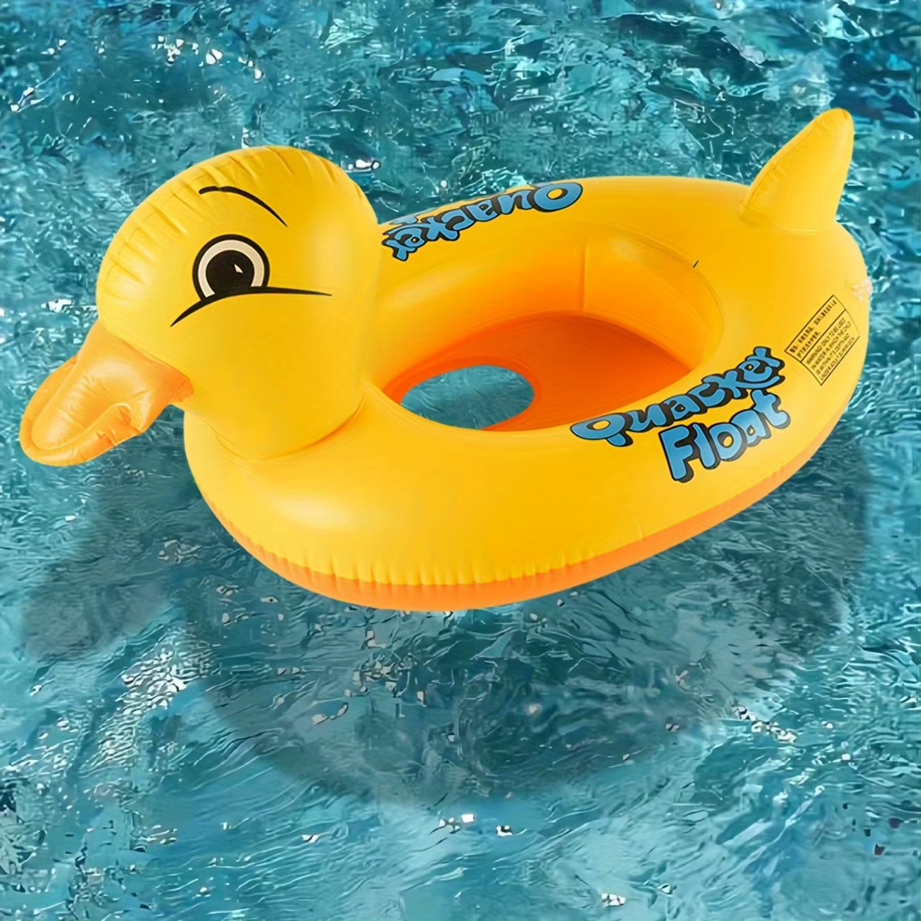 Flotteur de piscine en forme de canard avec siège de sécurité