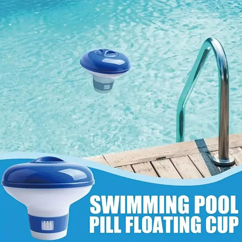 Distributeur de chlore flottant pour piscine de 5 pouces avec aérations réglables et couvercle anti-fuite pour piscines