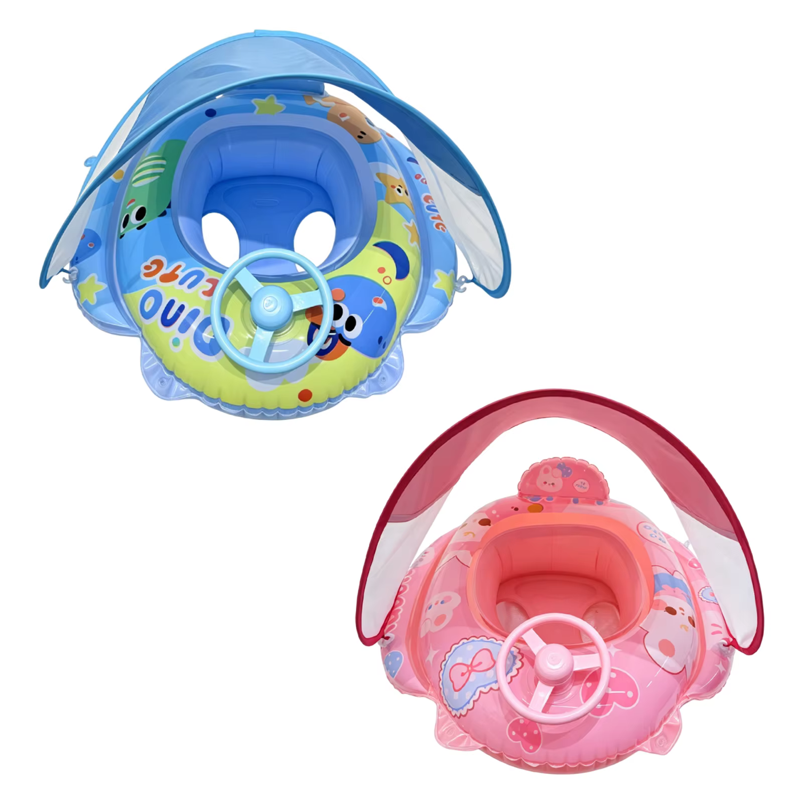 Piscine gonflable pour bébé en PVC avec auvent et siège anti-basculement