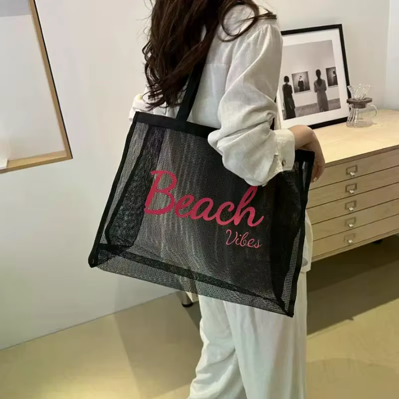 Grand sac en maille réutilisable pour femmes