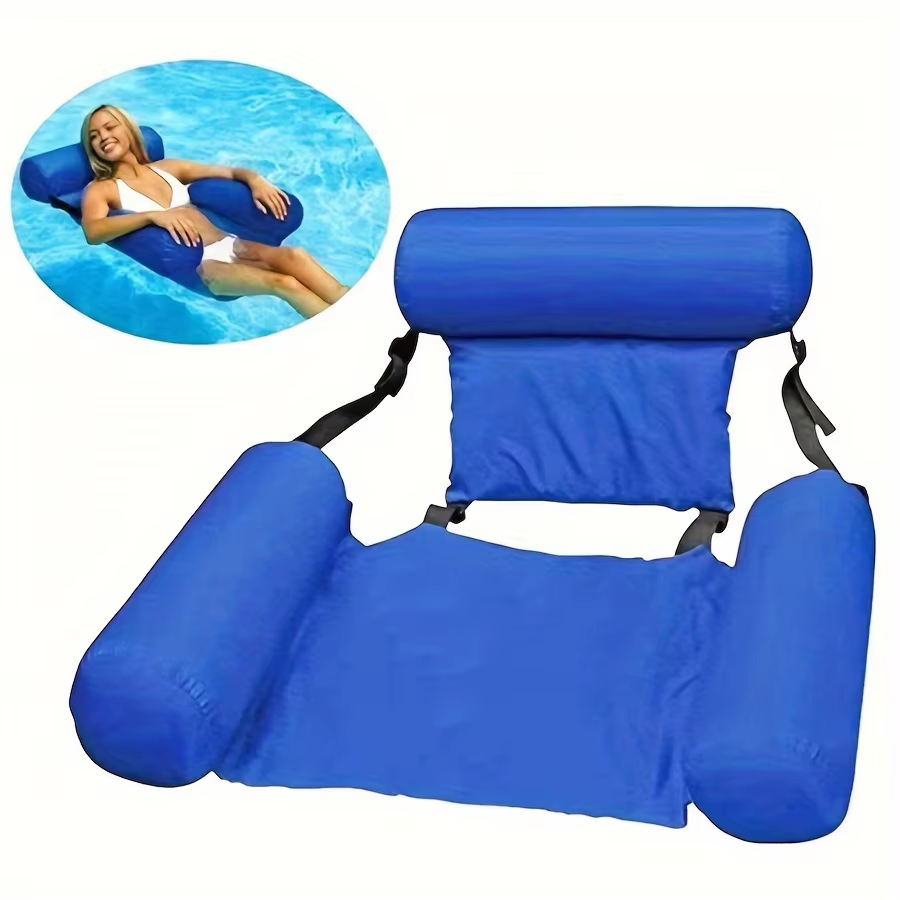 Chaise longue gonflable de luxe en PVC durable - Canapé-lit flottant pliable et portable pour piscine