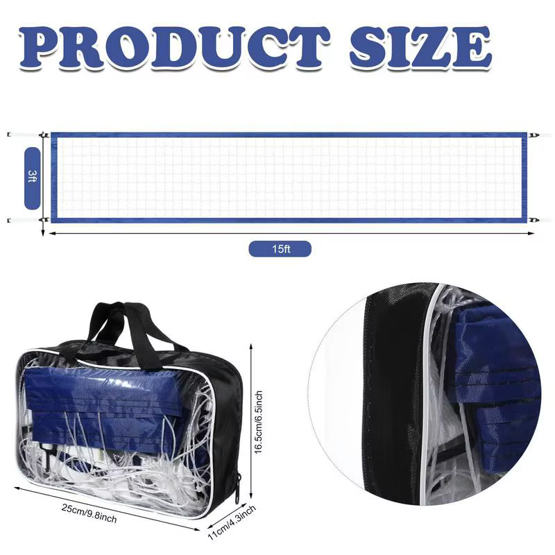 Filet de volley-ball aquatique Portable 15X3 pieds
