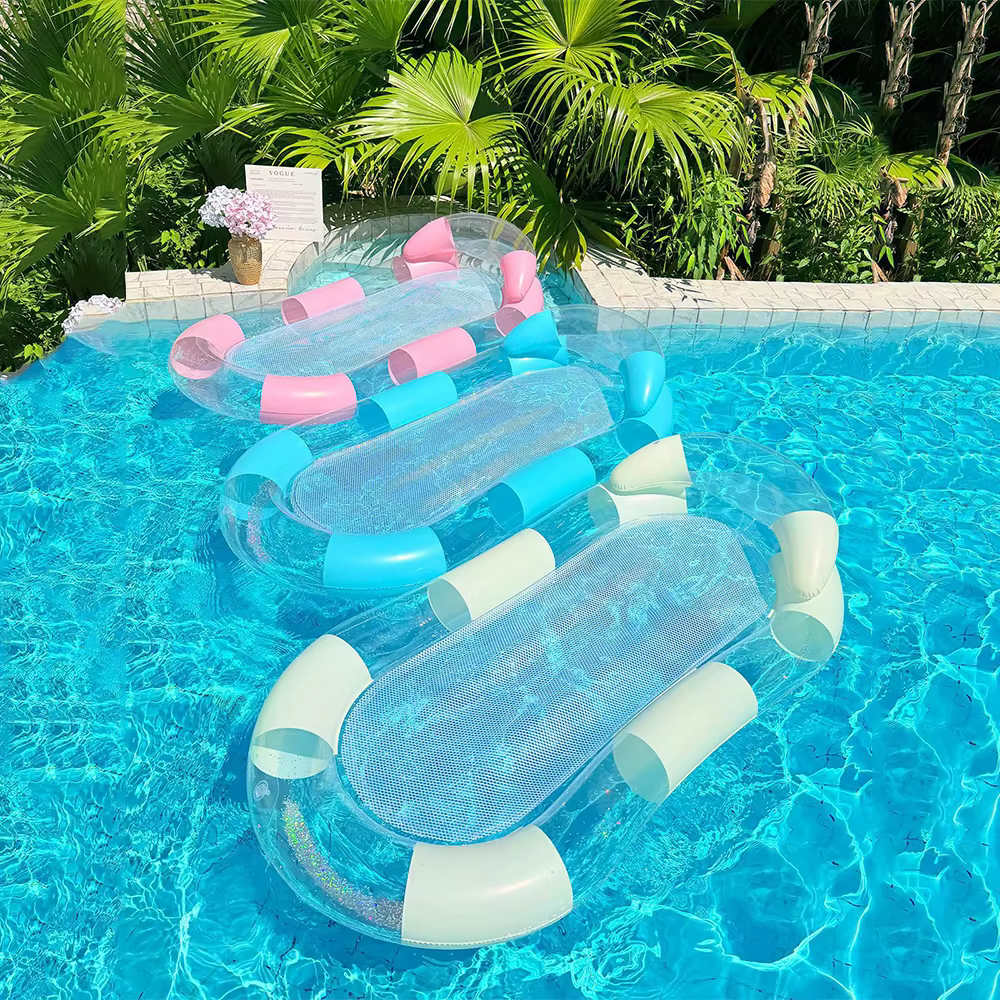 1 chaise-hamac gonflable pour piscine - Un tapis flottant adapté aux piscines