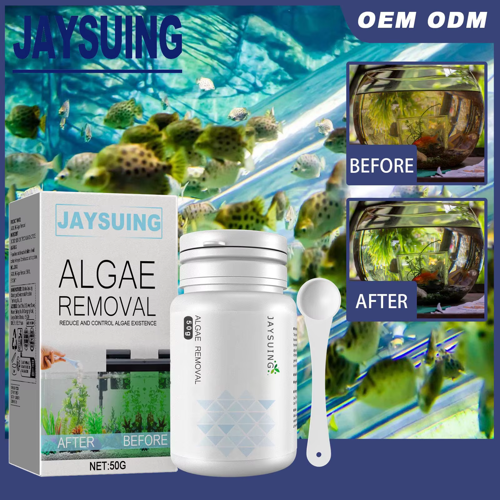 Dissolvant d'algues et de mousse